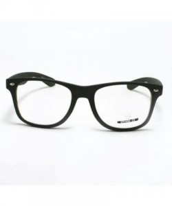 Wayfarer Matte Finish Clear Lens Eyeglasses Classic Square Horn Rim Vintage Frames - Matte Black - CK11DFMZMZ5 $11.45