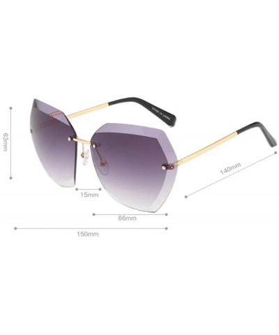 Aviator Fashion classic sunglasses - multi-color frameless trim sunglasses - B - C518RR3KMK7 $49.61
