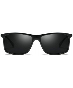 Rectangular Polarized Sunglasses Tr90 Rectangle 2019 Fashion Sun Glasses for Men Accessories - Matte Black - CQ18HAKRQD3 $10.35