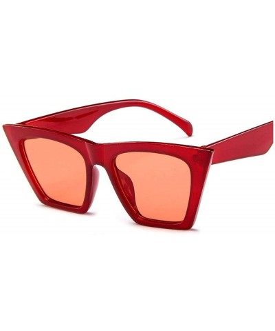 Round Plastic Vintage Luxury Sunglasses Women Candy Color Lens Glasses Classic Retro Outdoor Travel Lentes De Sol - Red - CU1...
