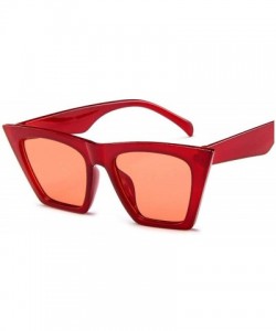 Round Plastic Vintage Luxury Sunglasses Women Candy Color Lens Glasses Classic Retro Outdoor Travel Lentes De Sol - Red - CU1...