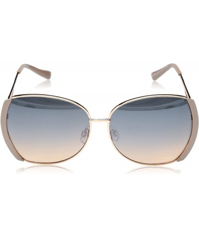 Round Women's R703 Round Sunglasses with Vented Temple & 100% UV Protection - 57 mm - Rose Gold/Nude - CV180SRW4NE $94.02