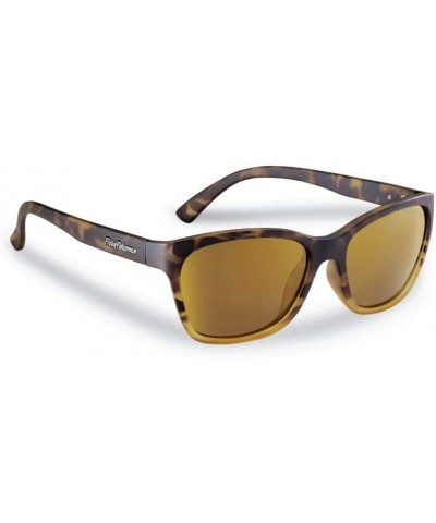 Sport Ripple Polarized Sunglasses- Black Fade Frame - Tortoise Fade Frames/Amber-Gold Mirror Lenses - C718IIHW4HC $58.65