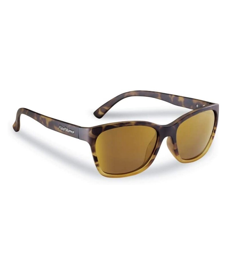 Sport Ripple Polarized Sunglasses- Black Fade Frame - Tortoise Fade Frames/Amber-Gold Mirror Lenses - C718IIHW4HC $29.67