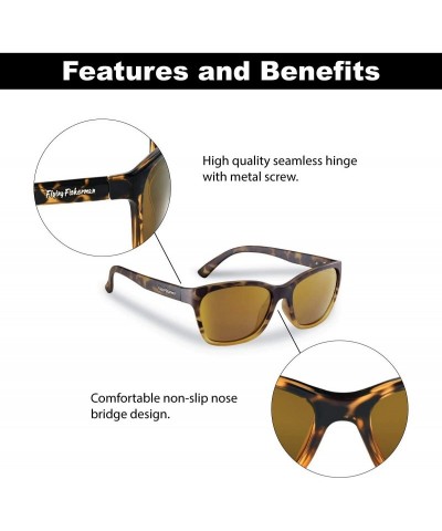 Sport Ripple Polarized Sunglasses- Black Fade Frame - Tortoise Fade Frames/Amber-Gold Mirror Lenses - C718IIHW4HC $29.67