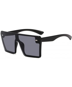 Oval OVERSIZED Square Sunglasses-Fashion Polarized Shade Mirror-Classic Decor Lens - D - CW1905YH5U0 $29.75