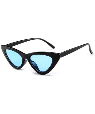 Goggle Cat Eye Sunglasses Vintage Mod Style Retro Sunglasses - Black Blue - CC18CMYY9GU $17.81