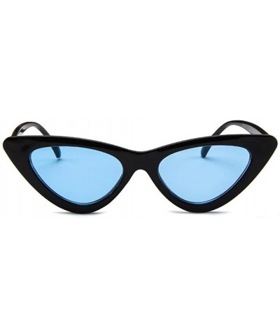 Goggle Cat Eye Sunglasses Vintage Mod Style Retro Sunglasses - Black Blue - CC18CMYY9GU $17.81