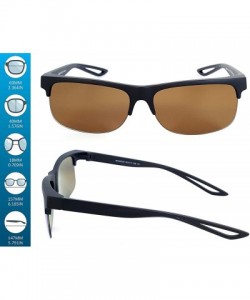 Sport Fit Over Polarized Sunglasses Driving Clip on Sunglasses to Wear Over Prescription Glasses - Black-brown - CA18SIWMY9I ...