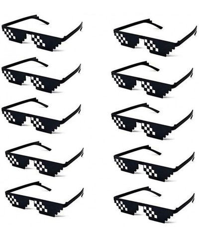 Oversized 10 Pairs Mosaic Party Sunglasses Vintage Eyewear Adult Kids Party Supplies - Tiny Mosaic - CJ192UQNSKH $32.15