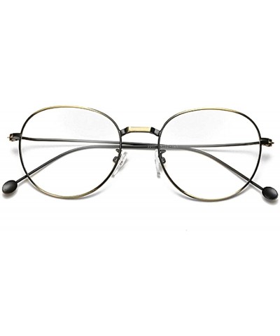 Round Man woman Nearsighted Glasses Retro Myopia Round Metal Glasses Frame - Bronze - CX18G3LDHK9 $30.06