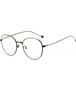 Round Man woman Nearsighted Glasses Retro Myopia Round Metal Glasses Frame - Bronze - CX18G3LDHK9 $30.06