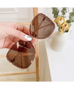 Round Oversized Sunglasses for Women Shades Big Round Sun Glasses Eyewear UV400 - Black Black - CG1906G3IZL $10.74