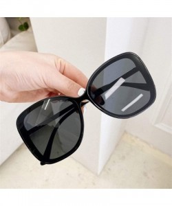 Round Oversized Sunglasses for Women Shades Big Round Sun Glasses Eyewear UV400 - Black Black - CG1906G3IZL $10.74