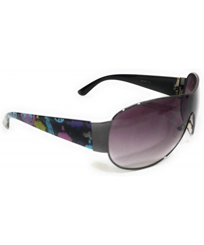Aviator Peace Hippy Womens Fashion Ladies Sunglasses Aviators - Peace Tie Dye Black - CX18IME3HHE $29.29