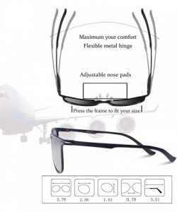 Rectangular Fashion Driving Polarized Sunglasses for Men UV400 Protection Men's Sports Fishing Golf Sunglasses - CI18T3YG5EG ...