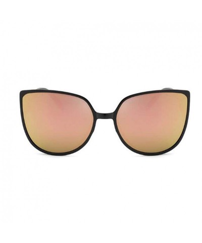 Round Retro UV protection sunglasses female Round sunglasses men big frame sunglasses (Pink mercury) - Pink mercury - C7190R5...