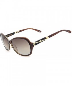 Sport Classic Fashion Oversized Polarized Sunglasses for Women (Driving Outdoors) - Brown Frame Brown Lens - CL18SXOYHLT $21.92