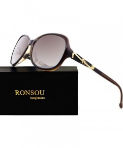 Sport Classic Fashion Oversized Polarized Sunglasses for Women (Driving Outdoors) - Brown Frame Brown Lens - CL18SXOYHLT $10.70