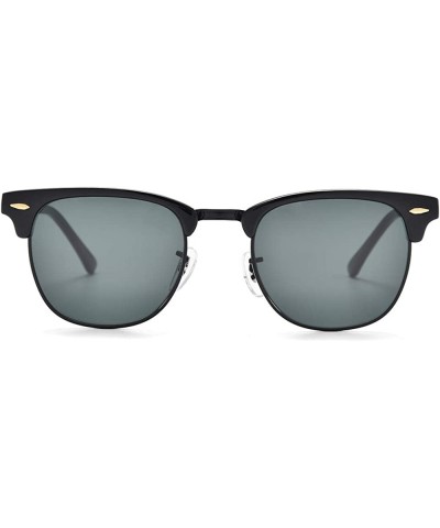 Square sunglasses for women men TR90 frame TAC and crystal glass lens sun glasses - Black Frame/Grey Lens Plastic - C5194R8M2...