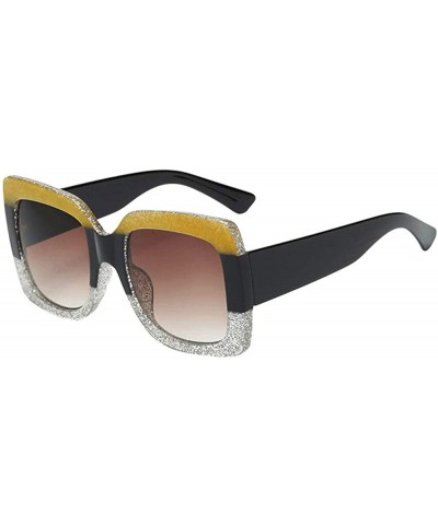Oversized Polarized Sunglasses Protection Female Fashionwear - G - C118YSLKS38 $20.10