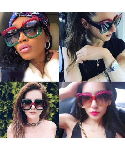 Oversized Polarized Sunglasses Protection Female Fashionwear - G - C118YSLKS38 $7.59