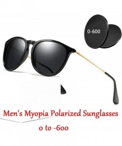 Round new custom myopia polarized sunglasses TR fashion classic unisex outdoor driving sunglasses - C718UQTOZL2 $20.15
