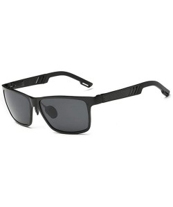 Oversized Aluminum Men's Polarized Mirror SunGlasses Male Driving Silver Whitemercury - Black Blackgray - CT18YNDDW67 $39.89