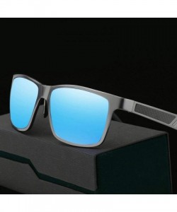 Oversized Aluminum Men's Polarized Mirror SunGlasses Male Driving Silver Whitemercury - Black Blackgray - CT18YNDDW67 $39.89