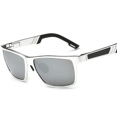 Oversized Aluminum Men's Polarized Mirror SunGlasses Male Driving Silver Whitemercury - Black Blackgray - CT18YNDDW67 $39.89