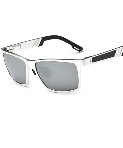 Oversized Aluminum Men's Polarized Mirror SunGlasses Male Driving Silver Whitemercury - Black Blackgray - CT18YNDDW67 $16.94