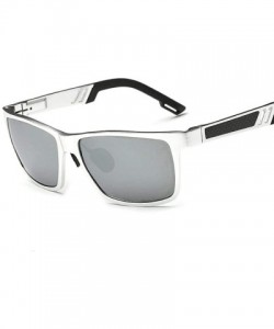 Oversized Aluminum Men's Polarized Mirror SunGlasses Male Driving Silver Whitemercury - Black Blackgray - CT18YNDDW67 $39.89