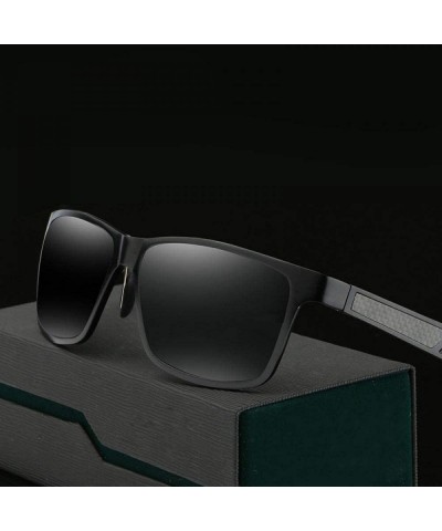 Oversized Aluminum Men's Polarized Mirror SunGlasses Male Driving Silver Whitemercury - Black Blackgray - CT18YNDDW67 $39.89