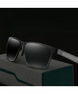 Oversized Aluminum Men's Polarized Mirror SunGlasses Male Driving Silver Whitemercury - Black Blackgray - CT18YNDDW67 $39.89