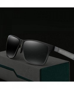 Oversized Aluminum Men's Polarized Mirror SunGlasses Male Driving Silver Whitemercury - Black Blackgray - CT18YNDDW67 $16.94