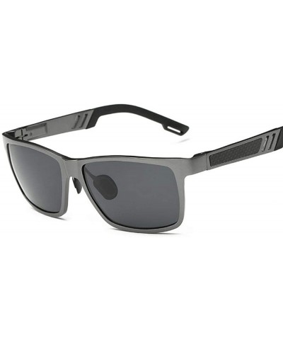 Oversized Aluminum Men's Polarized Mirror SunGlasses Male Driving Silver Whitemercury - Black Blackgray - CT18YNDDW67 $39.89