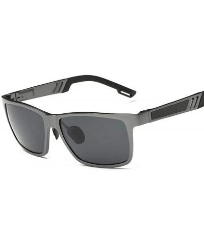 Oversized Aluminum Men's Polarized Mirror SunGlasses Male Driving Silver Whitemercury - Black Blackgray - CT18YNDDW67 $16.94