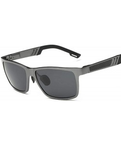 Oversized Aluminum Men's Polarized Mirror SunGlasses Male Driving Silver Whitemercury - Black Blackgray - CT18YNDDW67 $39.89