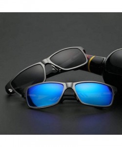 Oversized Aluminum Men's Polarized Mirror SunGlasses Male Driving Silver Whitemercury - Black Blackgray - CT18YNDDW67 $39.89