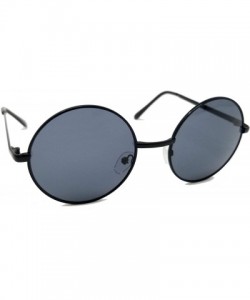 Sport Retro Hippie Round Lennon style Color lens IL1014 - Black/ Black - CN18L7TG369 $9.73