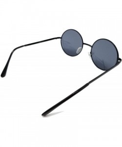 Sport Retro Hippie Round Lennon style Color lens IL1014 - Black/ Black - CN18L7TG369 $9.73