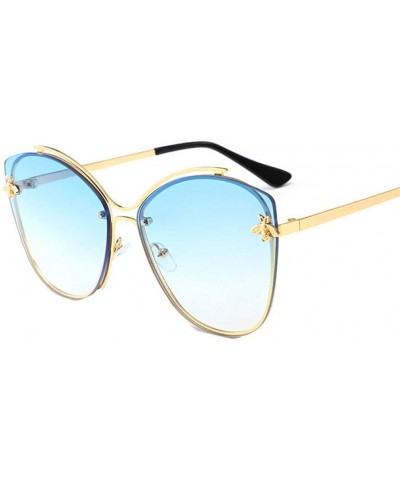 Aviator Frameless Sunglasses for Women Men Occident Sunglasses Wild Cute Bee Sun Glasses - 6 - CR18U354Y4K $19.00