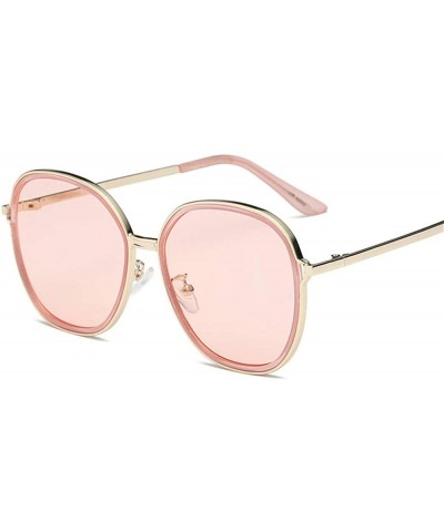 Aviator Fashion No-polarized Sunglasses HD lenses with Case Polarized Metal Frame Eyewear for Men and Women - Pink - CY18KR75...
