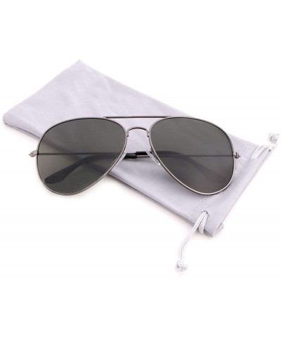 Sport Classic Aviator Sunglasses Eyeglasses - Gun Frame Dark Green Lens - CR18DHDTAZT $20.10