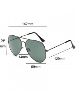 Sport Classic Aviator Sunglasses Eyeglasses - Gun Frame Dark Green Lens - CR18DHDTAZT $10.29