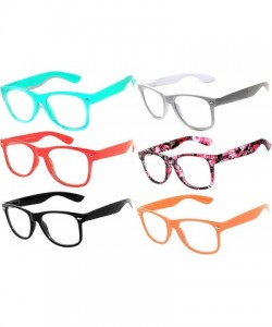 Wayfarer 6- 5-10-18 Pairs Classic Vintage Retro 80's Sunglasses Colored Frame - CK11Q7UQMF1 $14.20