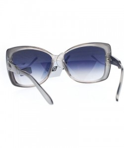 Butterfly Womens Crooked Arm Butterfly Bat Diva Sunglasses - Silver Smoke - CV12O6LV8VN $10.67