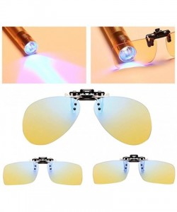 Wrap Retro Polarized Clip on Flip up Plastic Sunglasses Driving Fishing Traveling for Women UV Protection - Yellow - CA19075N...