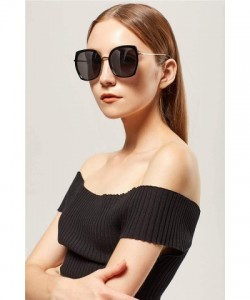 Oversized Oversized Sunglasses for Women Polarized Sunglasses Butterfly Fashion Eyewear - Butterfly Silver Lens - CZ18GS07ZW5...