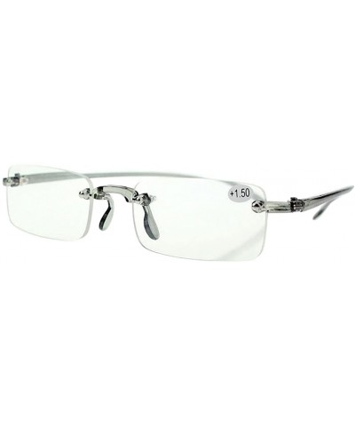 Square Multi-color Lightweight Unisex Design Frameless Reading Presbyopic Glasses - Gray - CK187EGWQS0 $22.40